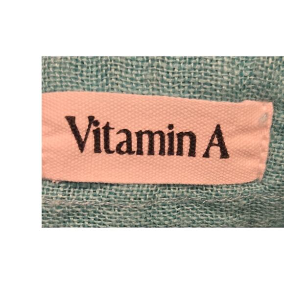 Vitamin A Playa Linen Gauze Oversized Shirt XS Long Sleeves Mid-Weight - Picture 8 of 11